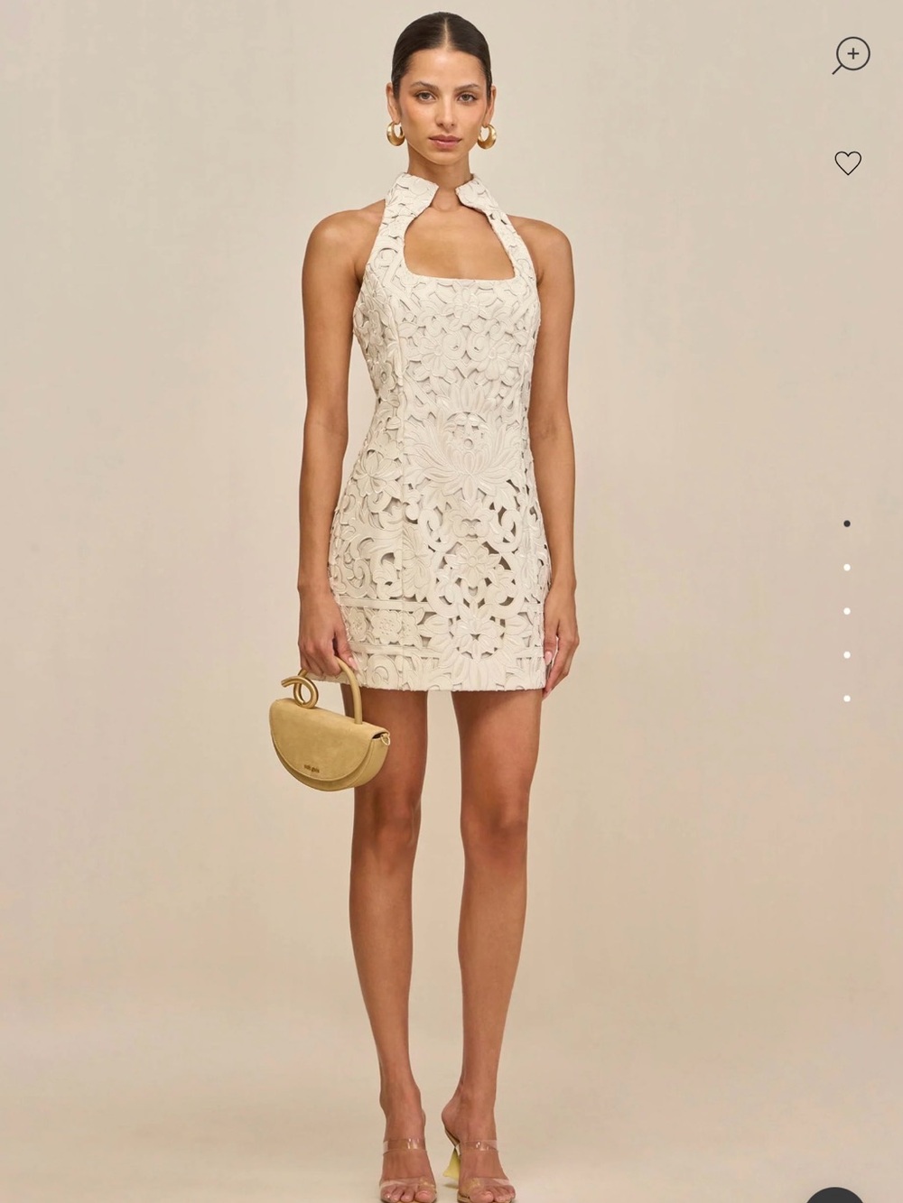 Cult Gia AKAIA DRESS Cream
White Floral Cutout Mini Dress